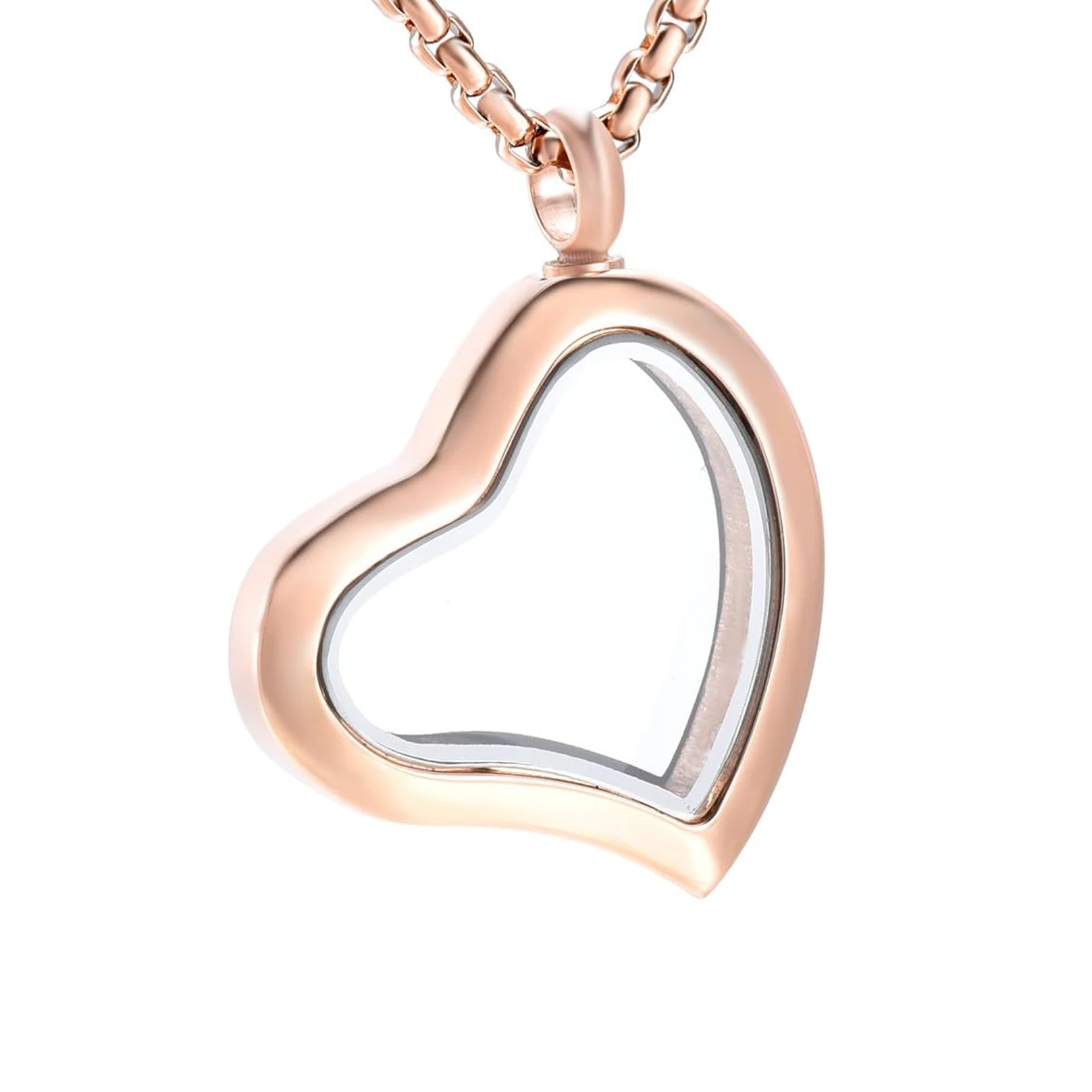 

Heart Shape Clear Glass Cremation Urn Jewelry Necklace cremation Jewelry for Ashes Keepsake Pendant