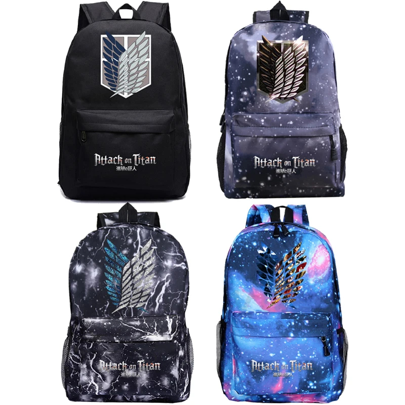 Mochila Attack On Titan Backpack School Backpack Student Knapsack Men Travel Bagpack Women Rucksack Laptop Bags Students Bookbag