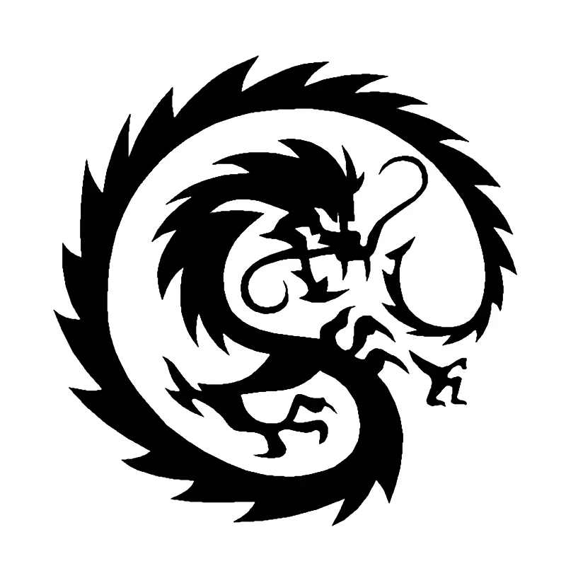 

50*49.3cm Car Stickers Chinese Fiery Dragon Creative Decals For Doors Waterproof Car Styling Car Accessories