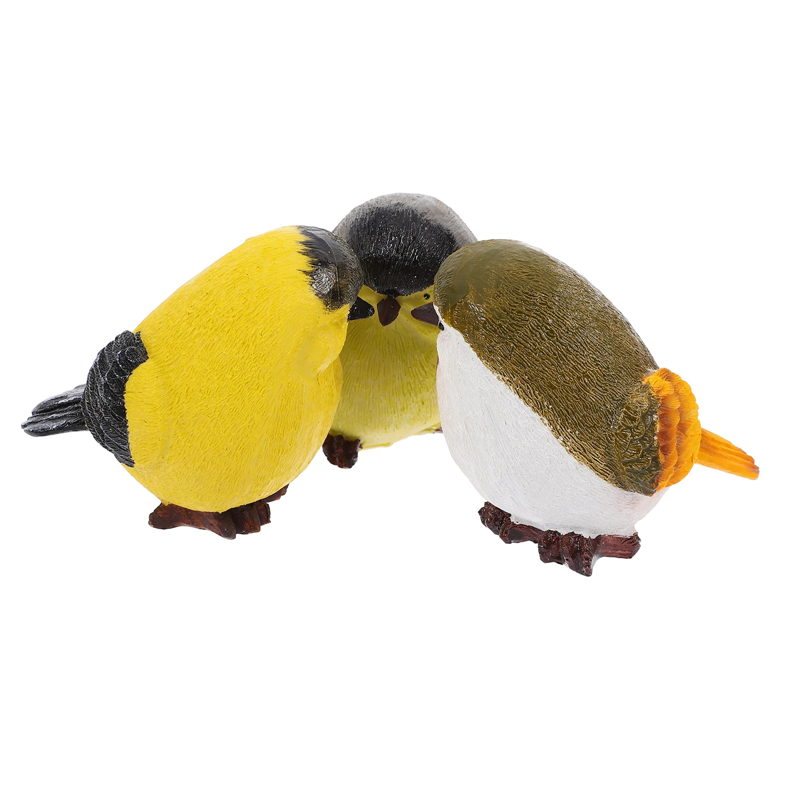 

3Pcs Country Style Artificial Birds Resin Bird Adornments Garden Bedroom Living Room Decor Lifelike Bird Ornaments Wedding Party