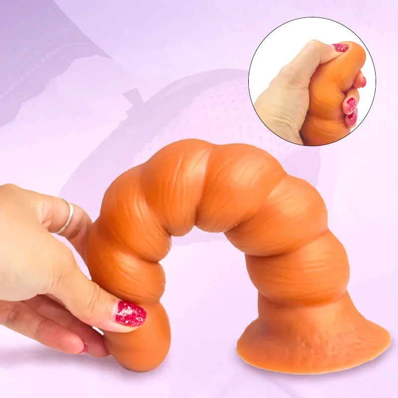 Anal Plug with Suction Cup Butt Plug Realistic Dildo Soft Liquid Silicone Vaginal Prostate Massage Stimulation for Men and Women