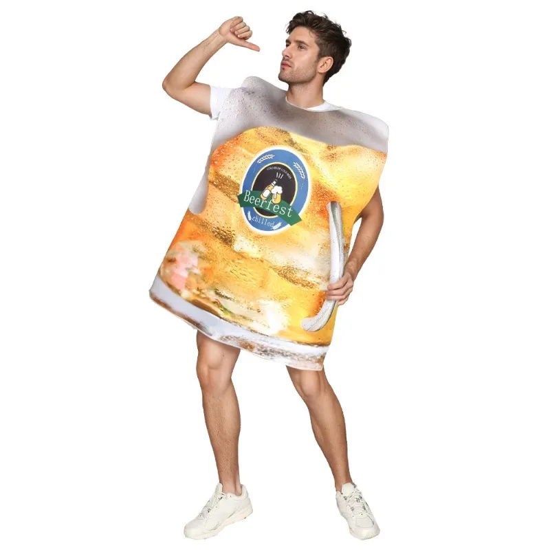 

German Oktoberfest Funny Beer Cosplay Costume Munich Festival Dress-Up Adult Halloween Bar Party Stage Performance Outfits