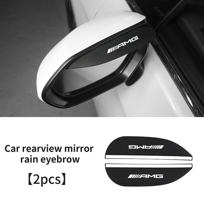 2pcs Car Rearview Mirror Rain Eyebrow Sticker RainProof Cover For Mercedes Benz AMG W204 W205 W203 W211 W210 W212 W213 W201