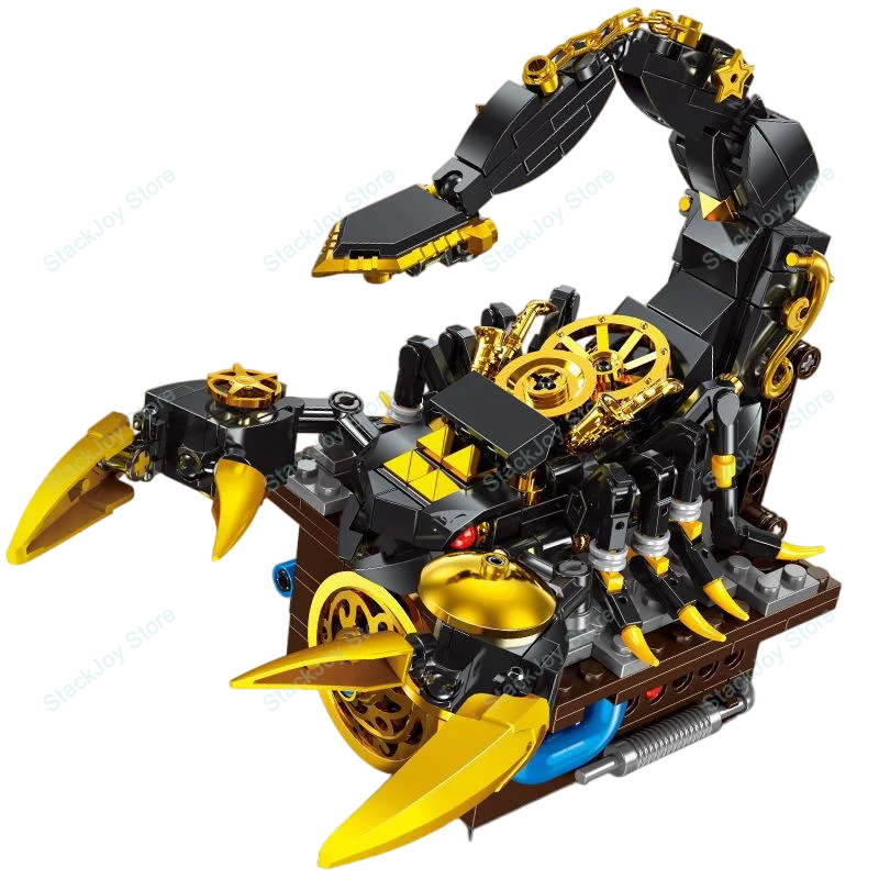 JD014 468 قطعة مجموعة بناء العقرب الميكانيكية نموذج سلسلة الحشرات كتل مجمعة مشروع الجذعية التعليمية هدية للأطفال والكبار