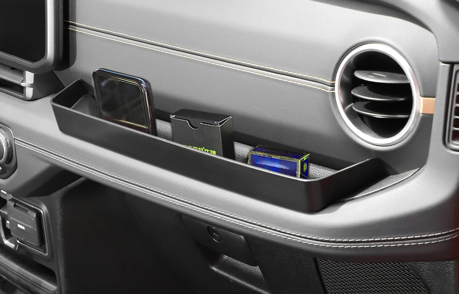 GrabTray Passenger Storage Box Grab Handle Organizer for Jeep Wrangler JL Gladiator JT 4XE 2024-2026 Car Interior Accessories