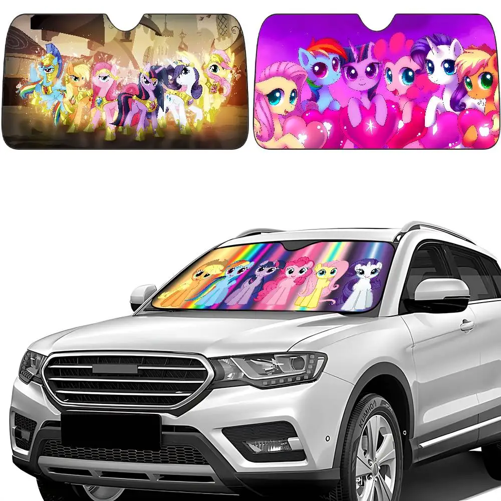 

Cute L-Little P-PonyS Car Sunshade Curtains Windscreen Front Window Visor Sun Visor Solar Protect Plaid Gift Novelty Car