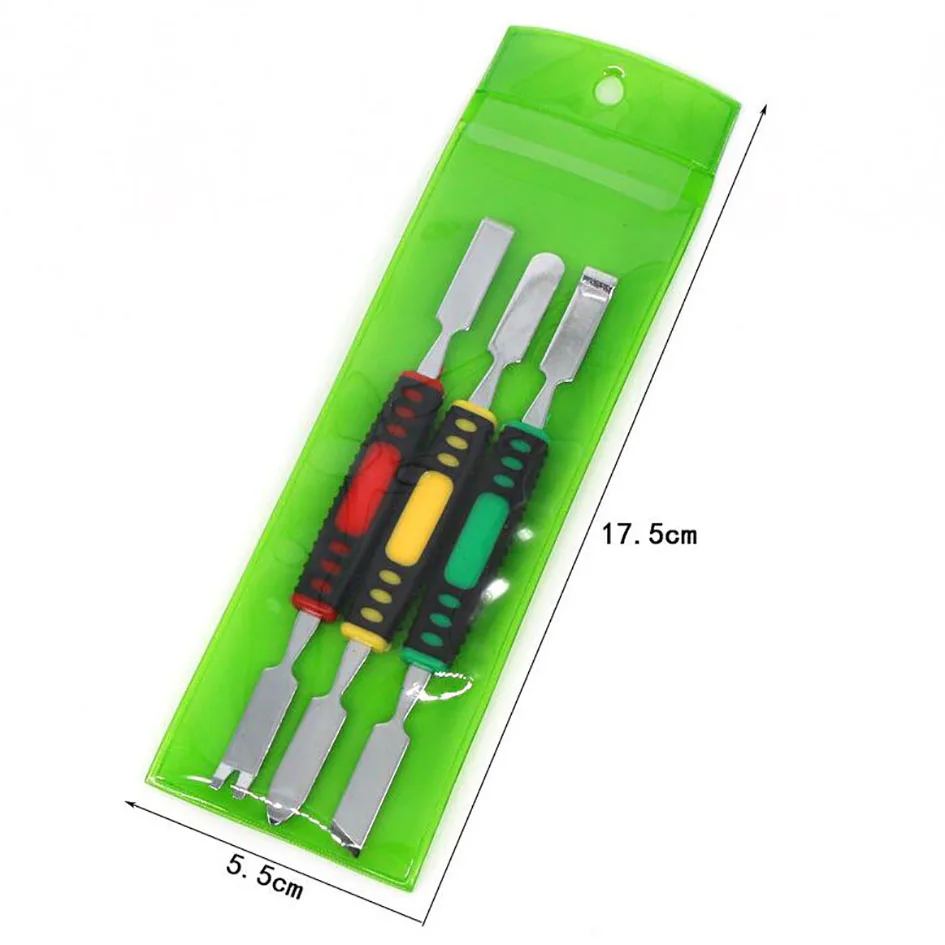 Hot 3 In 1 Metal Spudger Set Tools Repair Opening Pry Tool Kit For Samsung Cell Phone For iPhone iPad 600set/lot