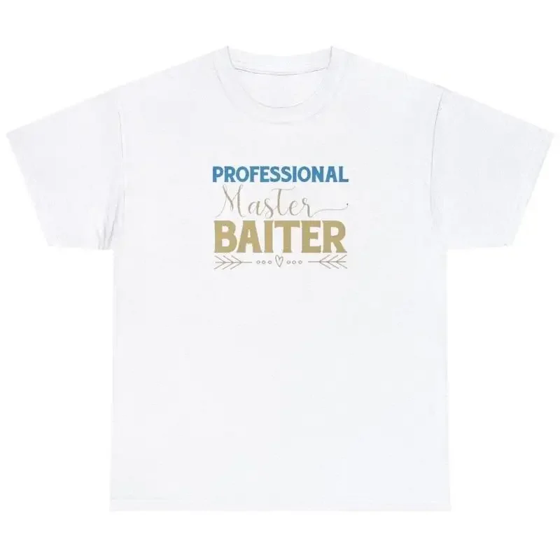 

Master Baiter T Shirt Funny Professional Fisherman Fishing Gift Humor Pun Tee