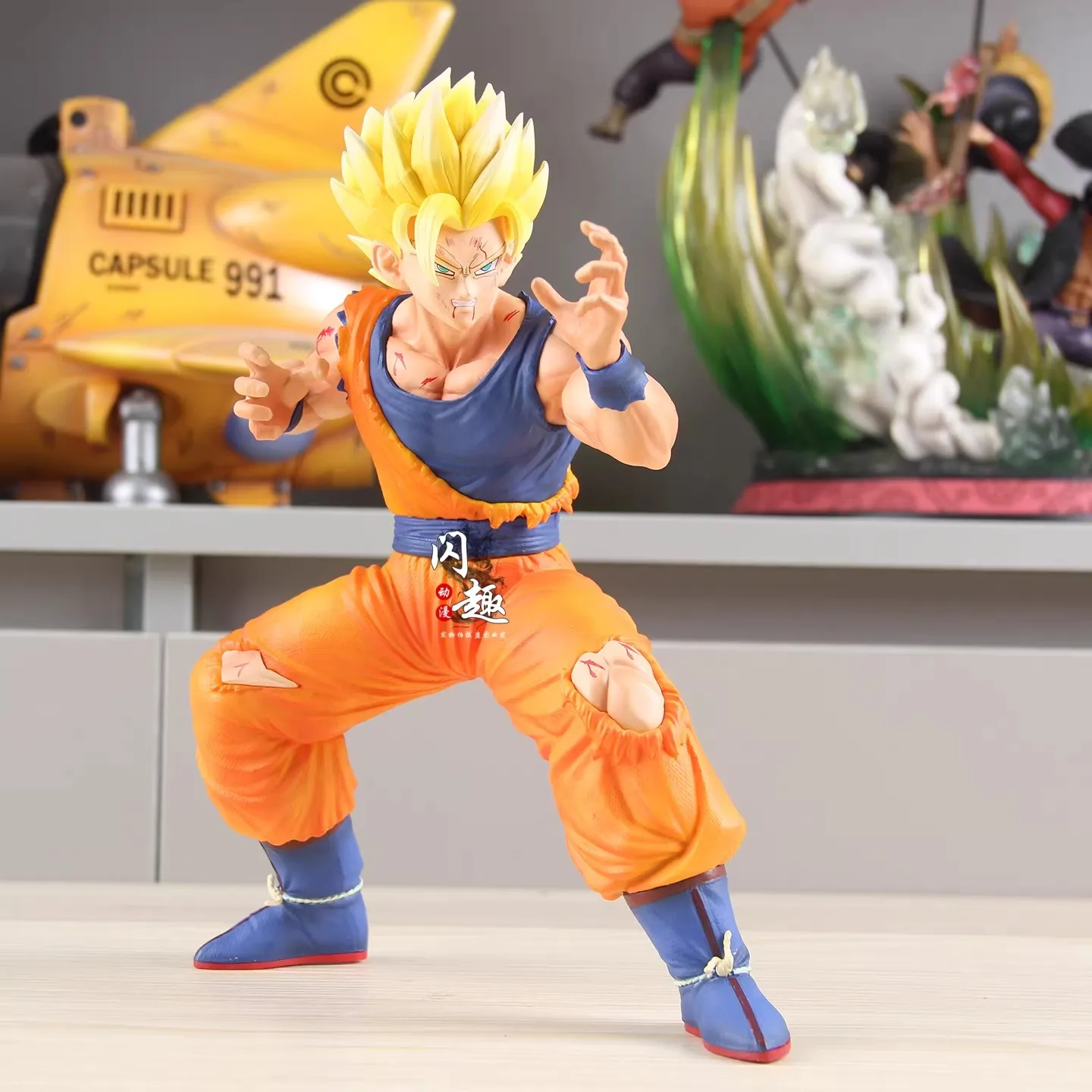 

Коллекционная фигурка Dragon Ball Super Saiyan 2 Гоку и Гогета (поврежденная) – аниме-атрибутика, настольное украшение, игрушка для фанатов аниме