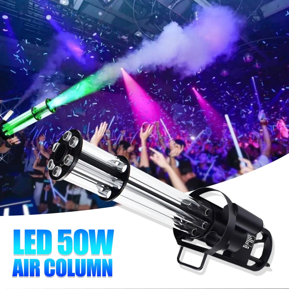 

Handheld Carbon Dioxide Gas Column Gun LED 3in1 RGB Co2 Gun Jet Fog Machine Gatling Smoke Gun For Dj Disco Party Club