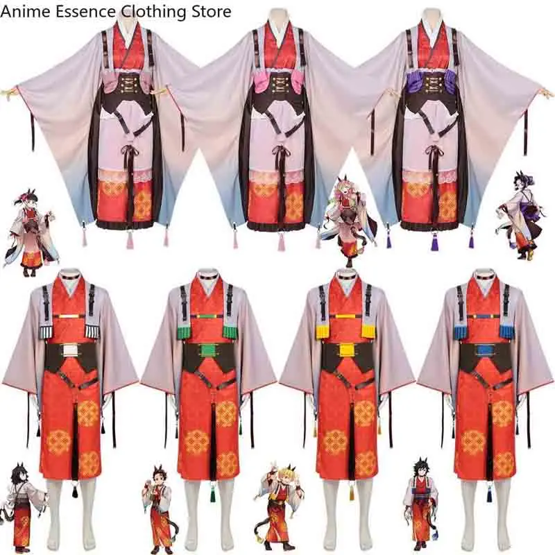 

Hot Anime Demon 2026 New Year New Outfit The Year Of The Horse Costume Cosplay Giyuyu Kochooo Kanaonao Japanese Kimono Dress Set