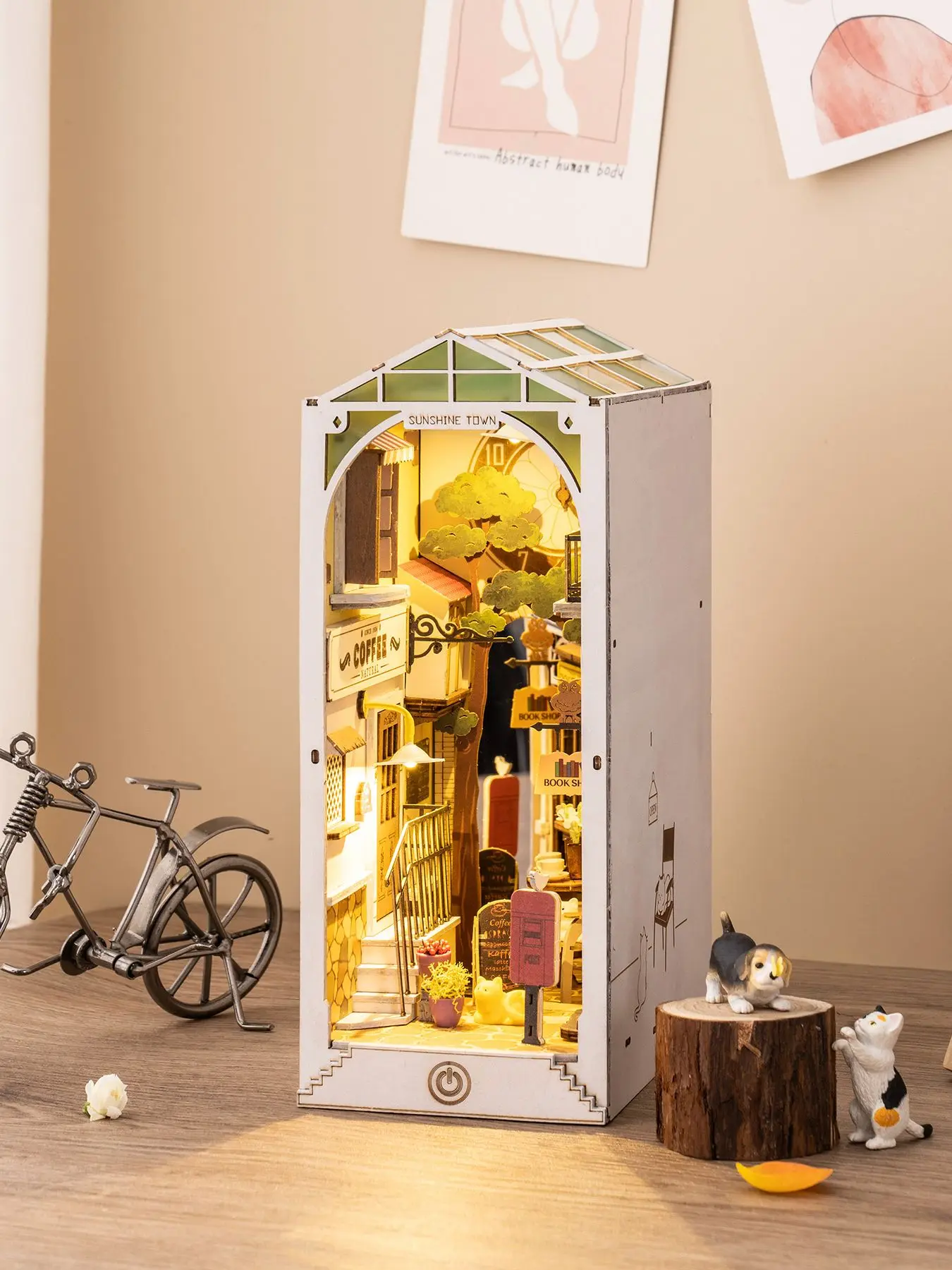 Robotime Rolife Book Nooks Serie Geschichten in Büchern 4 Arten DIY Holz-Miniaturhaus Möbel Sakura Densya TGB01 Dropshipping