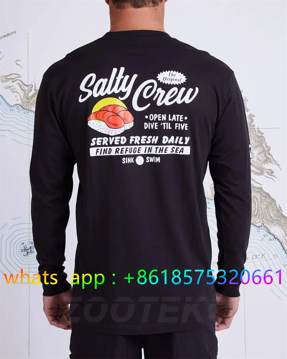 Fishing Wear Mens Crewneck Shirt Print Camisa De Pesca Fishing Long Sleeve Uv Protection T-shirt Performance Angling Clothing