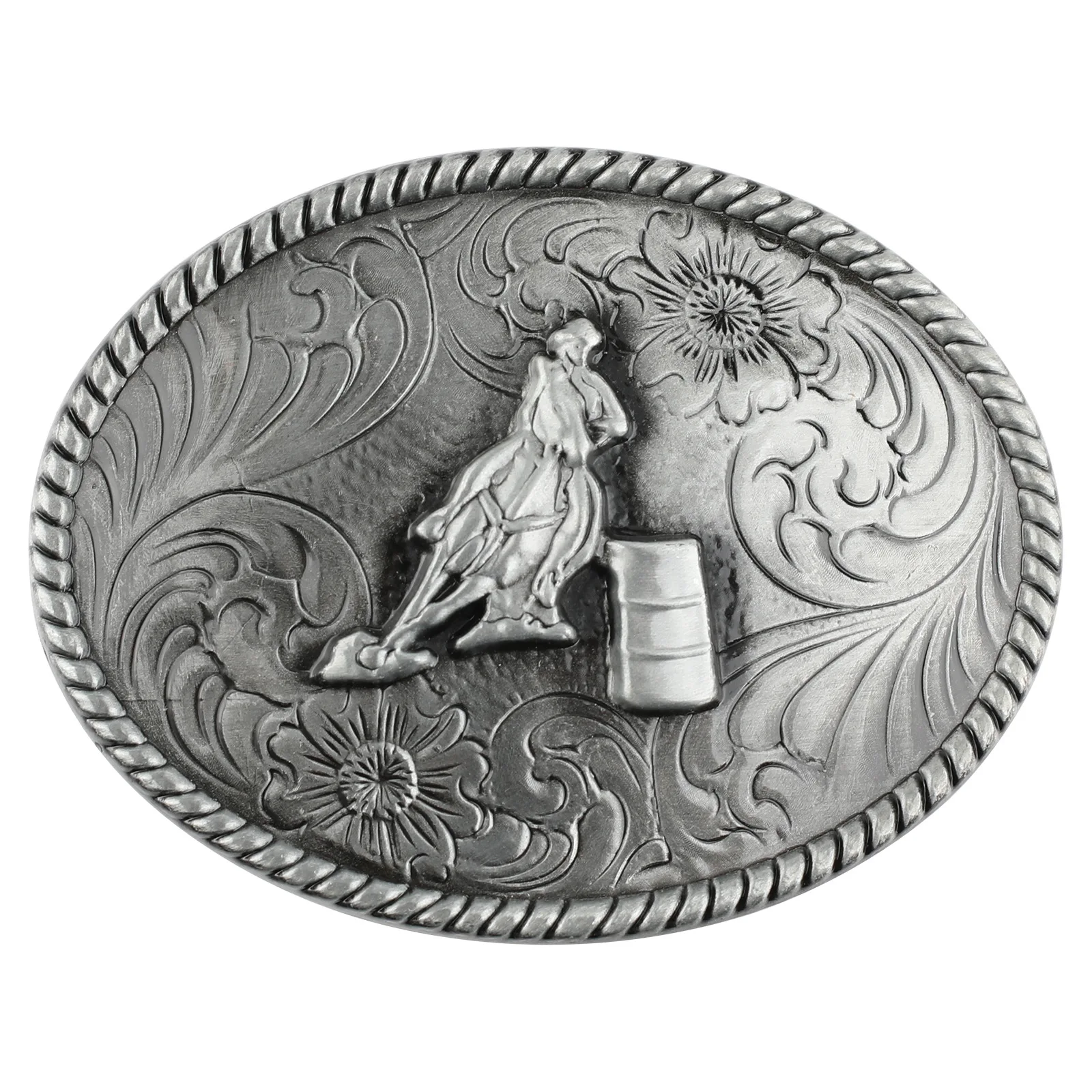 Western Cowboy Style Belt Buckle  Riding A Horse for Hunting