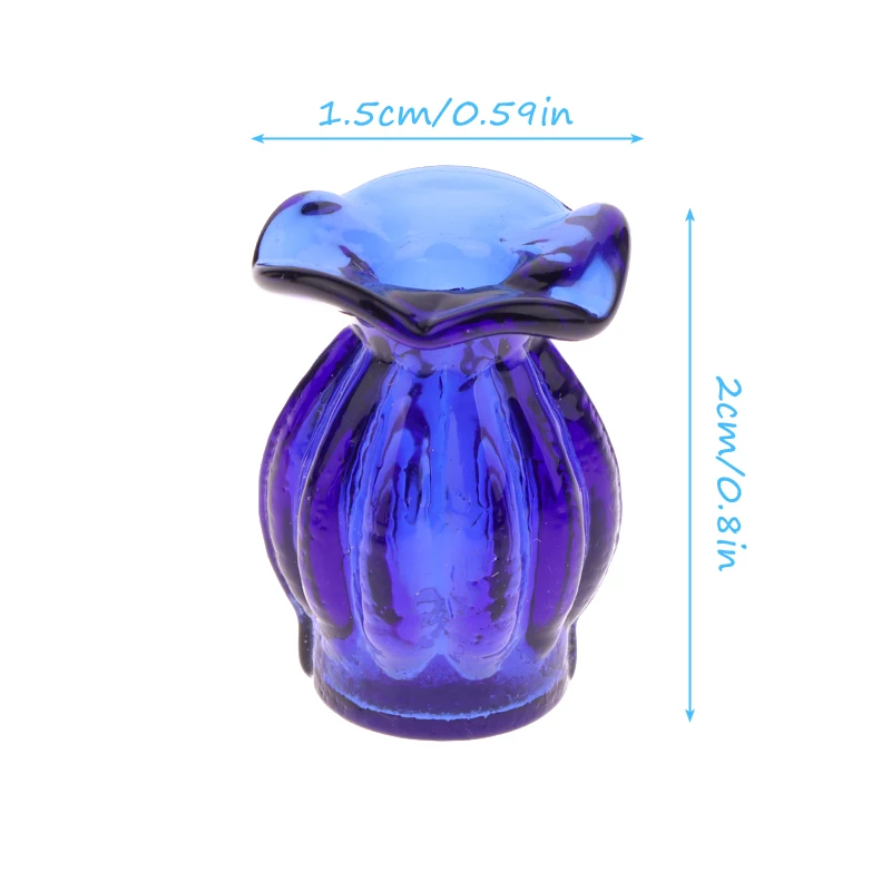 1pc Puppenhaus Miniatur Glass pitze Vase Simulation Puppen Haus möbel Modell DIY Zubehör Home Ornament Spielzeug