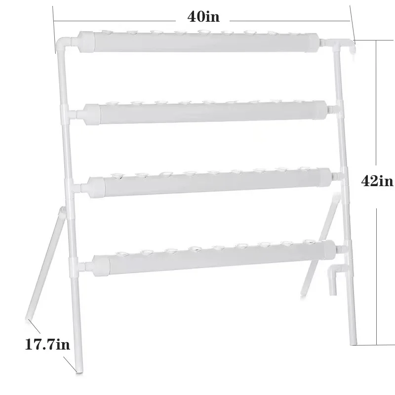 Imagem -03 - Furos Tubo Crescer Kit Nft Indoor Estufa Plantio Caixa Sistema de Jardinagem Berçário Pote Hidropônico Rack 36