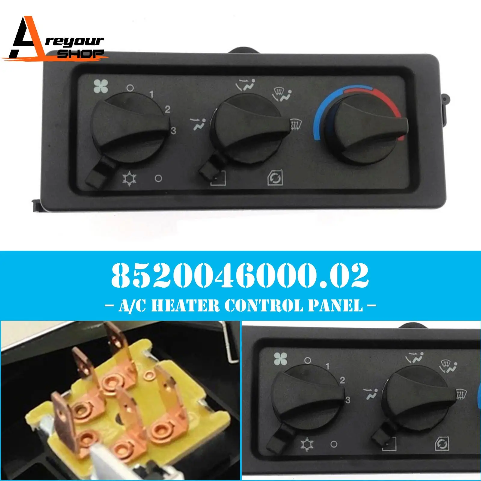

A/C Heater Control Panel for Freightliner FL60 FL70 C840 8520046000.02