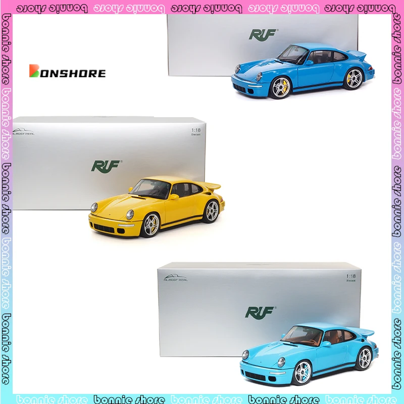 Almost Real Car Model 1/18 Porsche Ruf Scr 2018 Edition Simulation Car Model Room Ornament Display Model Boy Collection toy Gift