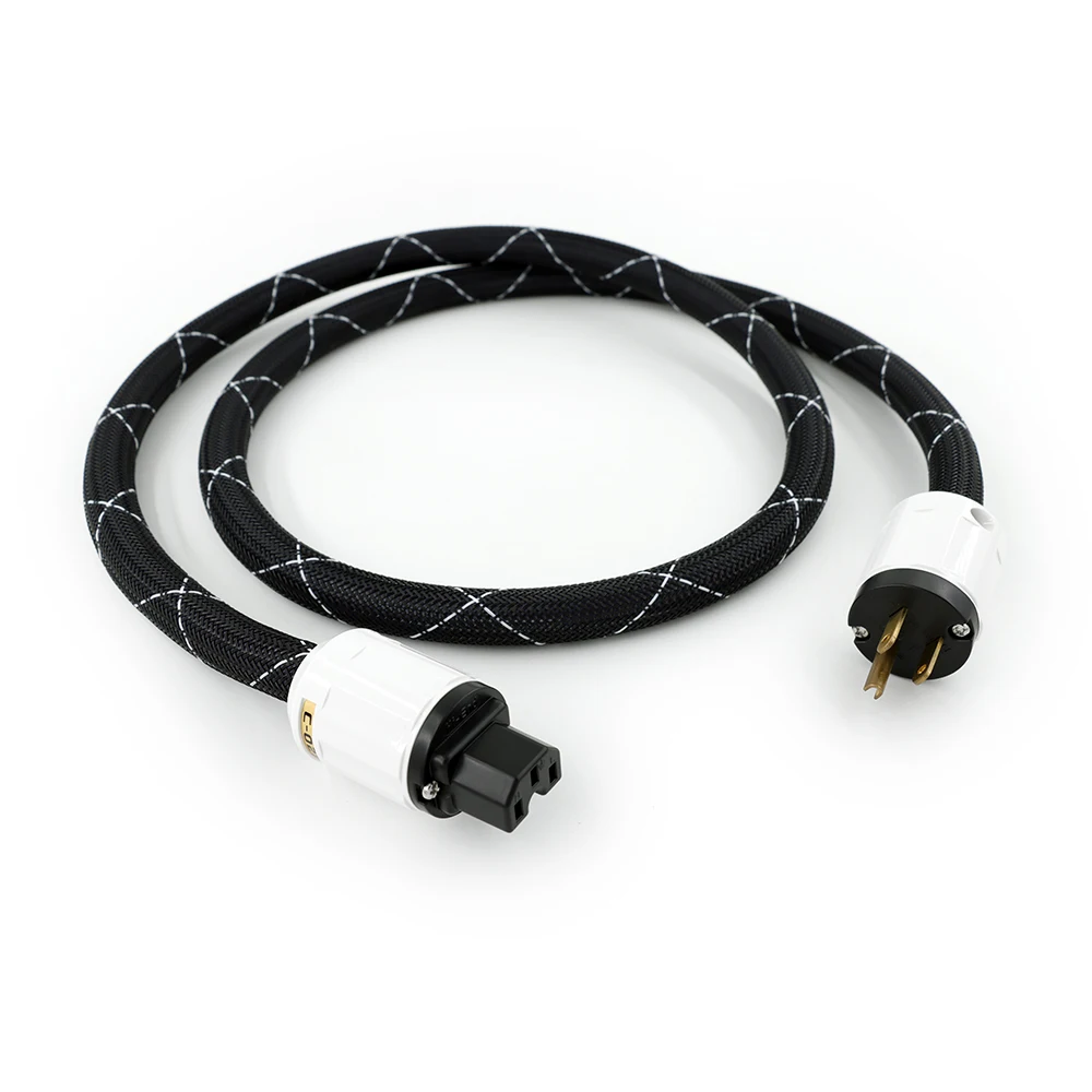 

US Schuko Power cable 5N OFC AC Mains Power Cord HIFI Power Cable For Subwoofer, Amplifier, DV/AV Audiophile