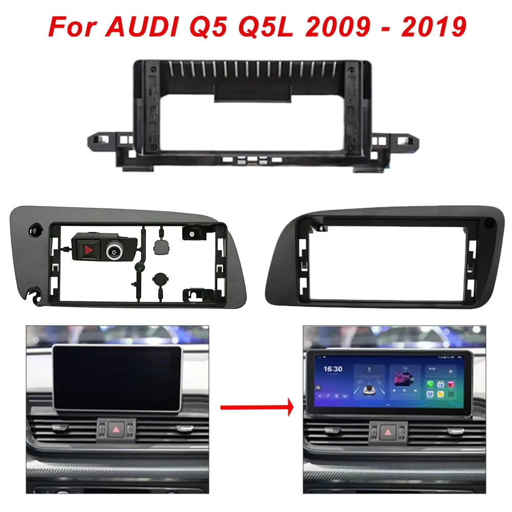 

12.3 Inch Car Frame Fascia Adapter Canbus Box Android Radio Dash Fitting Panel Kit for AUDI Q5 Q5L 2009 - 2024