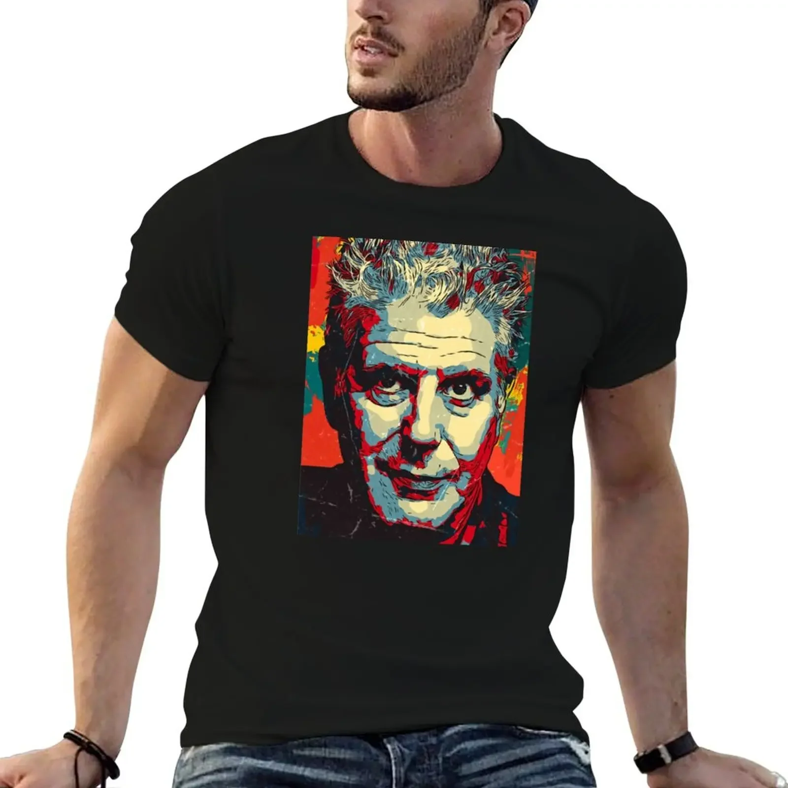 Bourdain Painting Color Shirt T-Shirt shirts graphic tee new edition anime stuff for a boy mens vintage t shirts