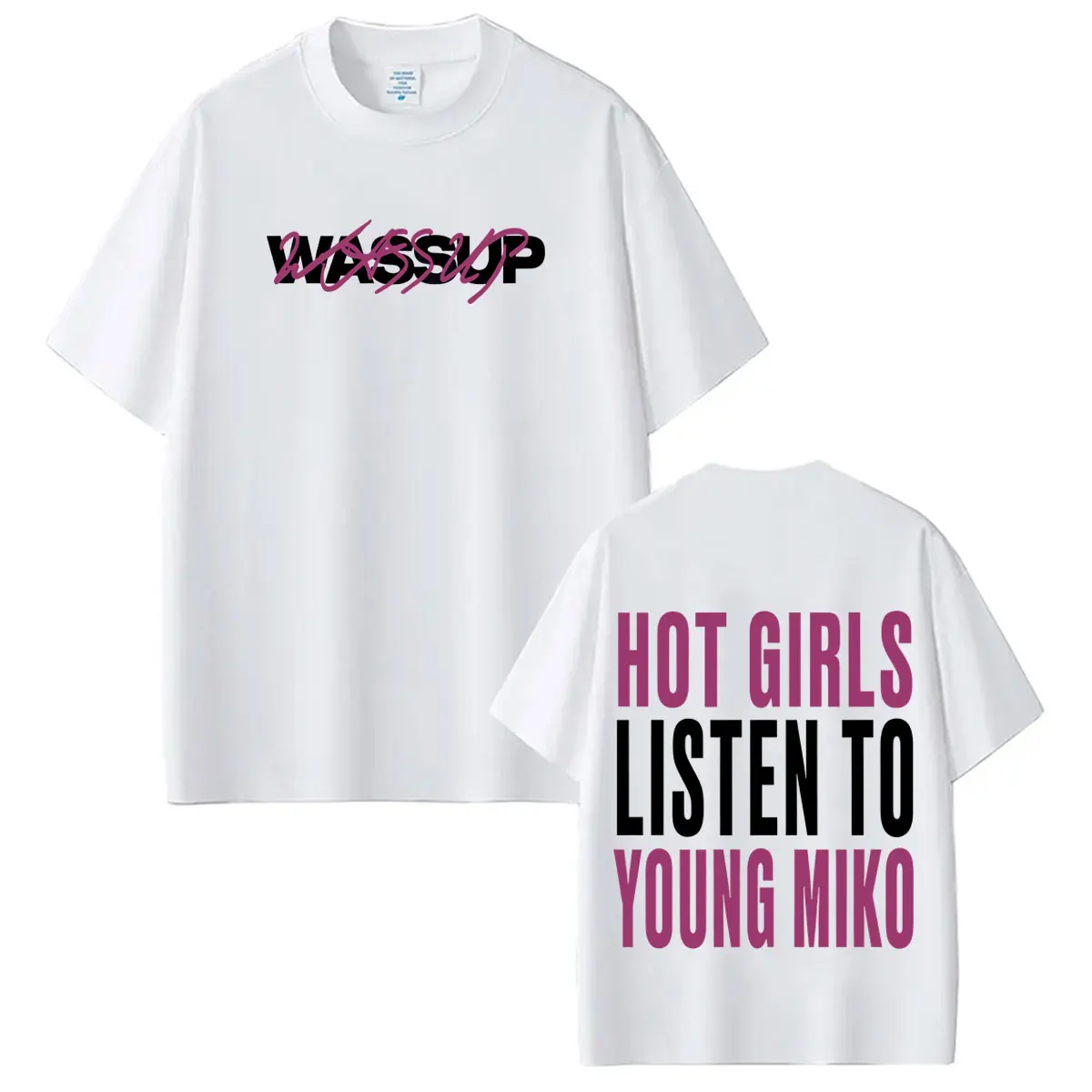 Rapper Young Miko Tour 2026 Bedrucktes T-Shirt für Männer und Frauen Modisches T-Shirt Sommer Baumwolle Kurzarm Lässige Lockere T-Shirts Streetwear – Detail 5