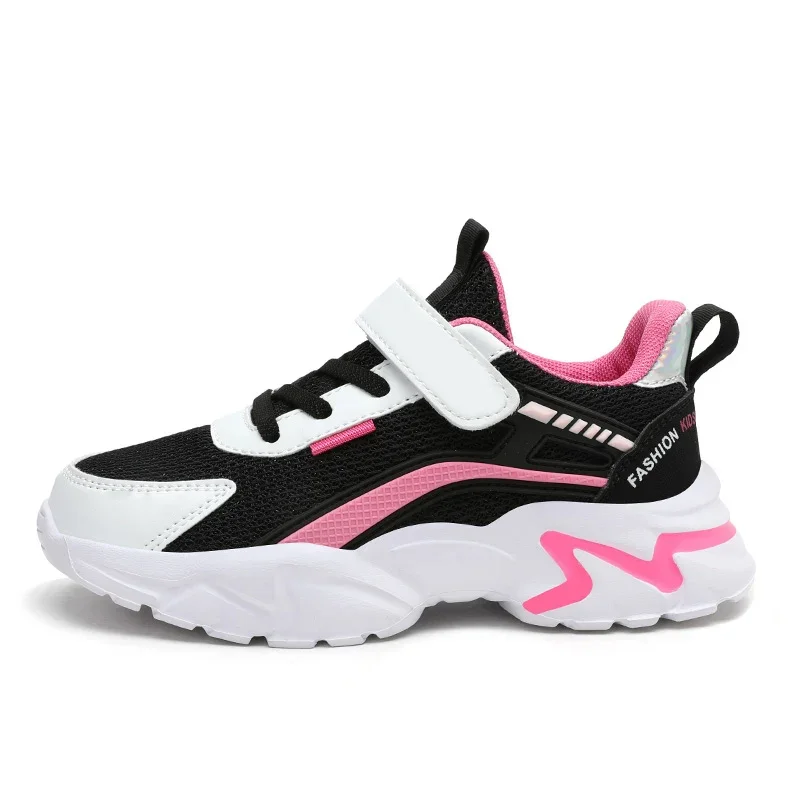 

2025 Kids Shoes Running Casual Sports Breathable Boys Girls Non-slip Light Soft Sneakers Children Outdoor Walking Tennis Pink