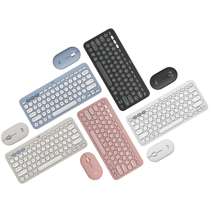 Logitech Pebble 2 COMBO Bluetooth Wireless Keyboard Pebble Wireless Bluetooth Mouse For Multi-Device Windows Pad Android Ios