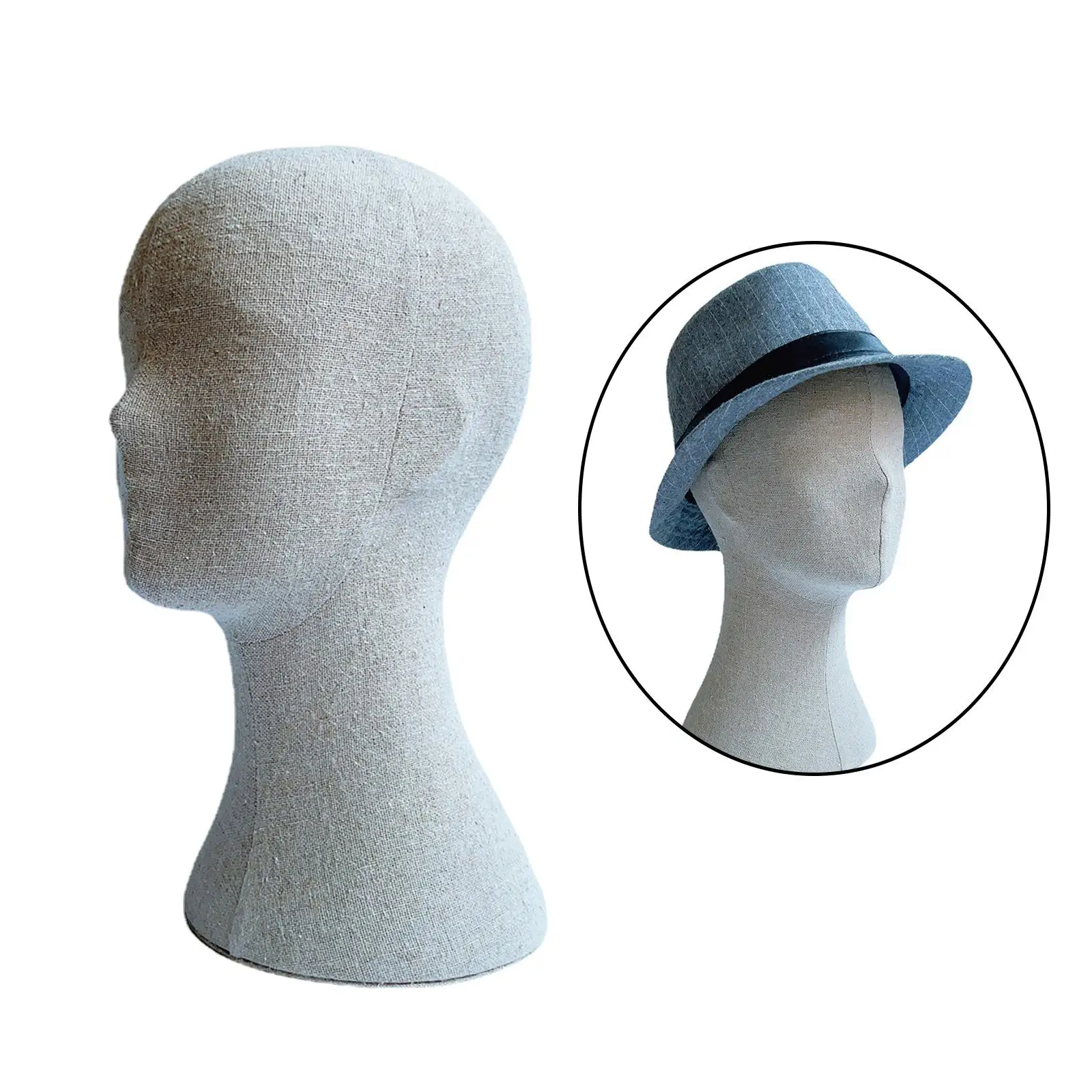 Linen Mannequin Head Displaying Stand Rack Strong Construction for Salon