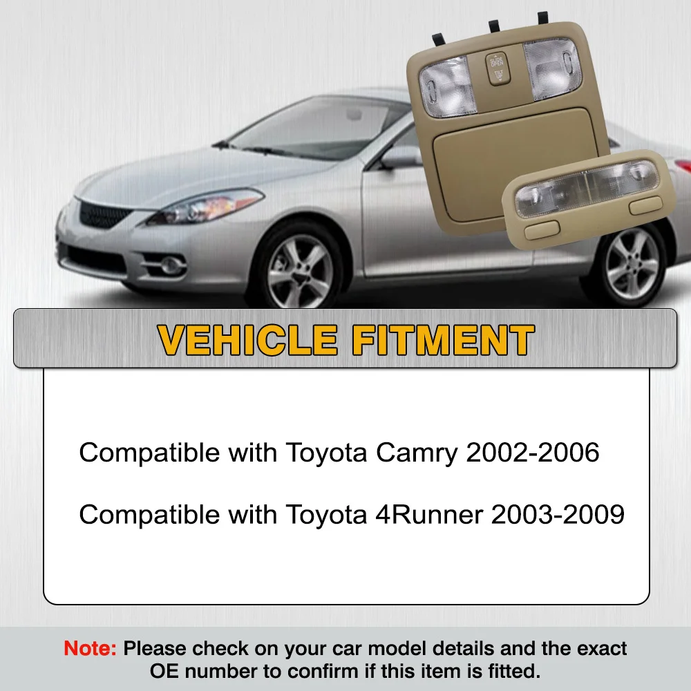 

2 шт. для Toyota Camry 2002-2006 4Runner 2003-2009 передние и задние внутренние лампы для чтения на крыше 825672 VG7621