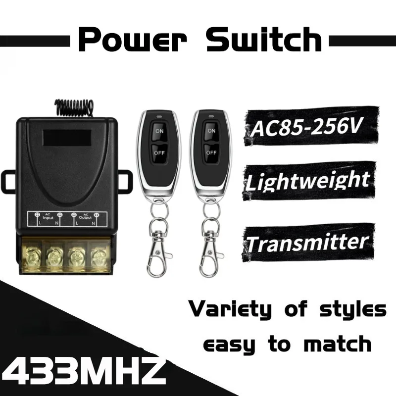 

High-power water pump 220V smart transmitter remote wireless control switch for turning power on and off 30A