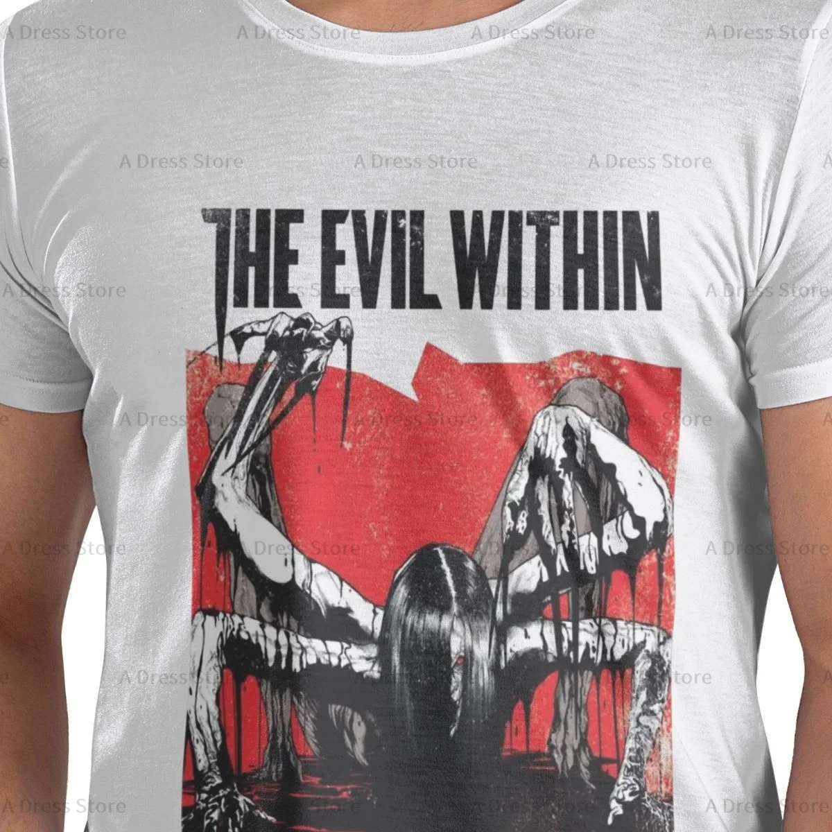 The Keeper Evil Within Men's round neck T-shirt,Oversized print Tee Shirt,Casual Large Size Tshirt