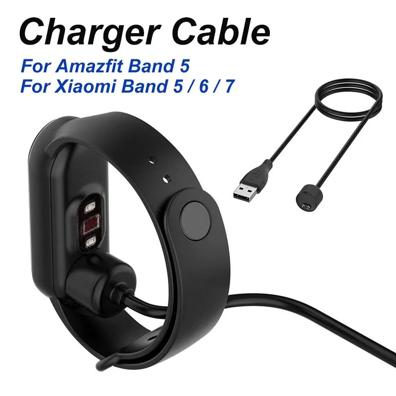 For Xiaomi Mi Band 5 6 7 Charger, Amazfit Band 5, USB Magnetic Charging Cable Replacement Charge 1.64ft / 50cm