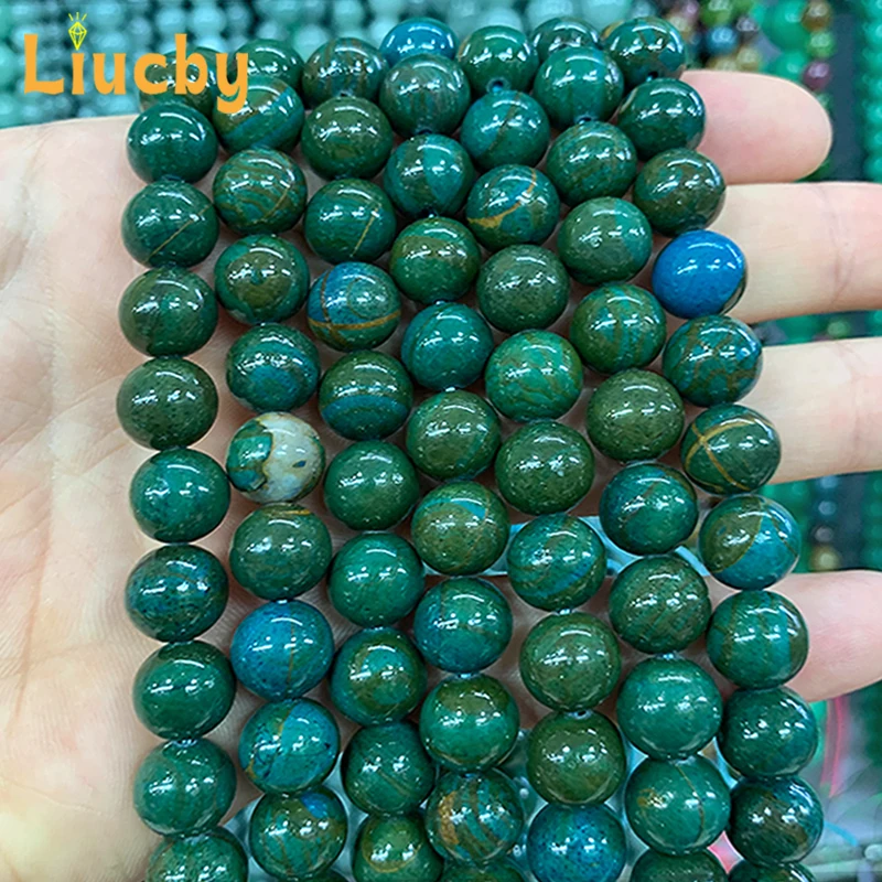 Blue Green Malachite Jaspers Handmade beads For Jewelry Making DIY Subcultures Handstring Accessories 15