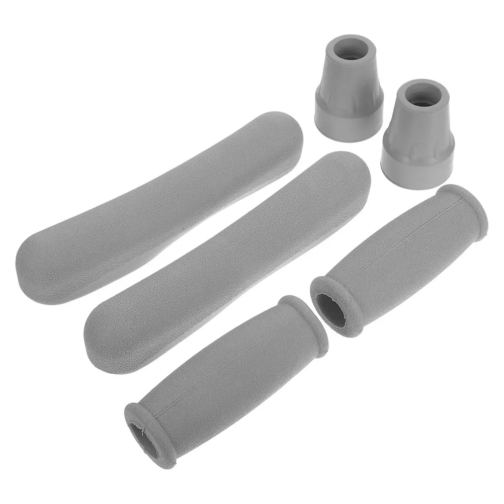 

Underarm Crutch Accessories Comfortable Nonslip Soft Curved Design Replacement Pads Rubber Feet Walking Stick End Crutch Handle