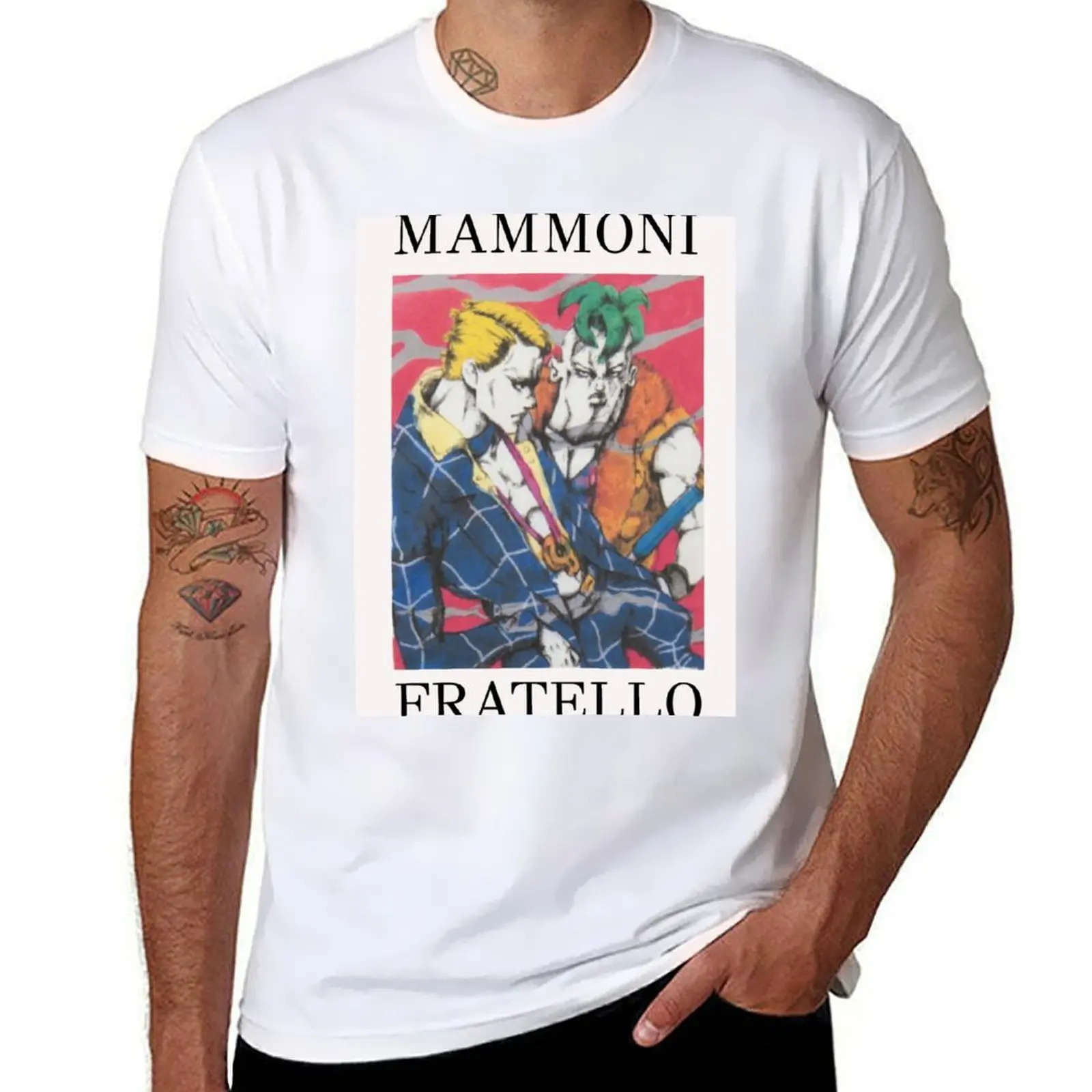 

JoJo Mammoni Fratello T-Shirt t shirts with prints anime tshirt T-Shirt