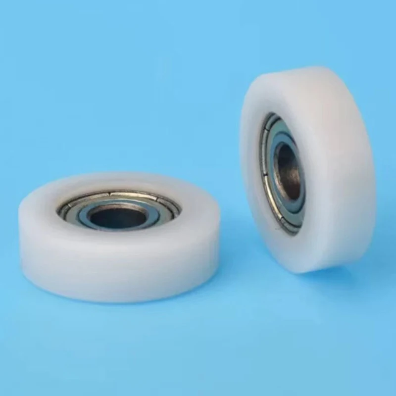 Polia de nylon com roda planar 6*22*7mm, polia de rolamento de esferas pom, roda transportadora deslizante
