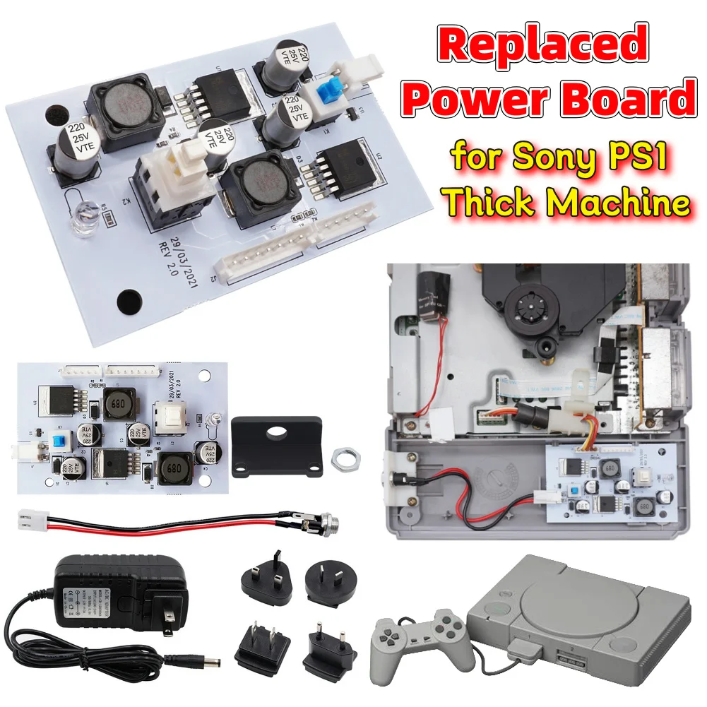 For PS1PSU 12 Volt Power Supply Fat Console Original Power Supply Replacement Game Console Repair Parts for PlayStation 1