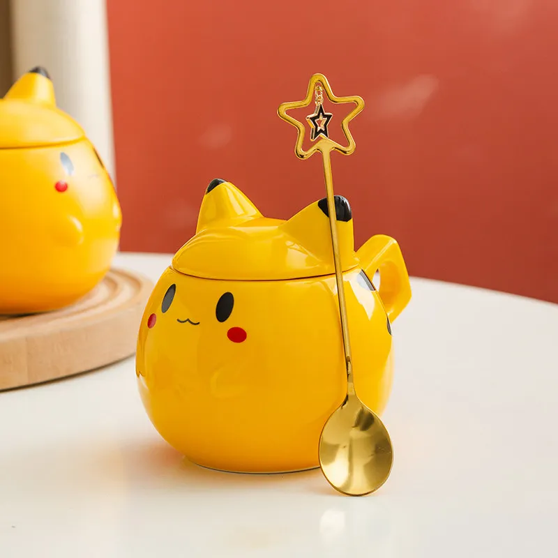 Nouvelles tasses en céramique Pokémon Cup créatives Bao Kemeng co-marqué Kawai cadeau d'anniversaire pratique tasse d'eau boîte-cadeau pour les amis.