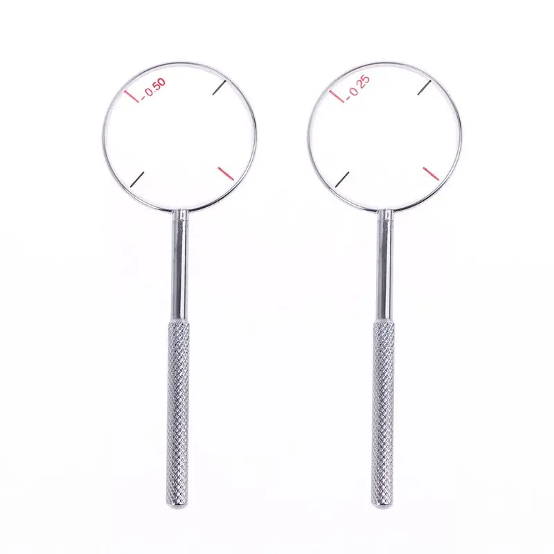 Round Optical Cross Cylinder Lens Tool Optical Instruments Ophthalmic Lens Diopters Optometry Accessories 0.25 / 0.50