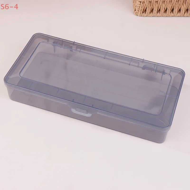 Multi-grid Parts Box Transparent Gray Plastic Electronic Element Grid Tool Storage Box Small Screw Grid Accessories Box
