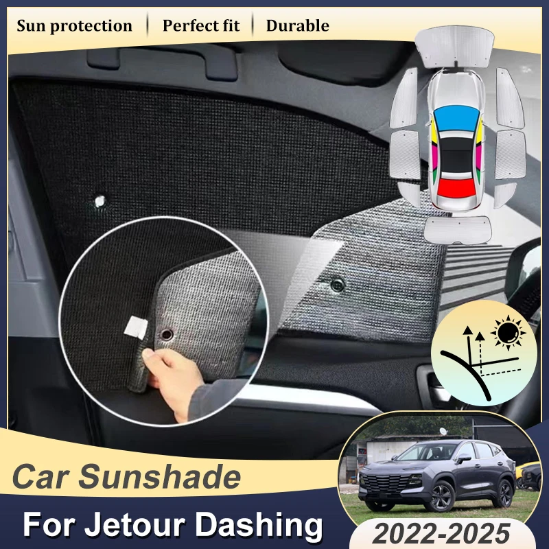 

Car Coverage Sunshade For Jetour Dashing Accessories Soueast S06 2022-2025 Anti-UV Resistant Window Visor Heat Blocking Car Part