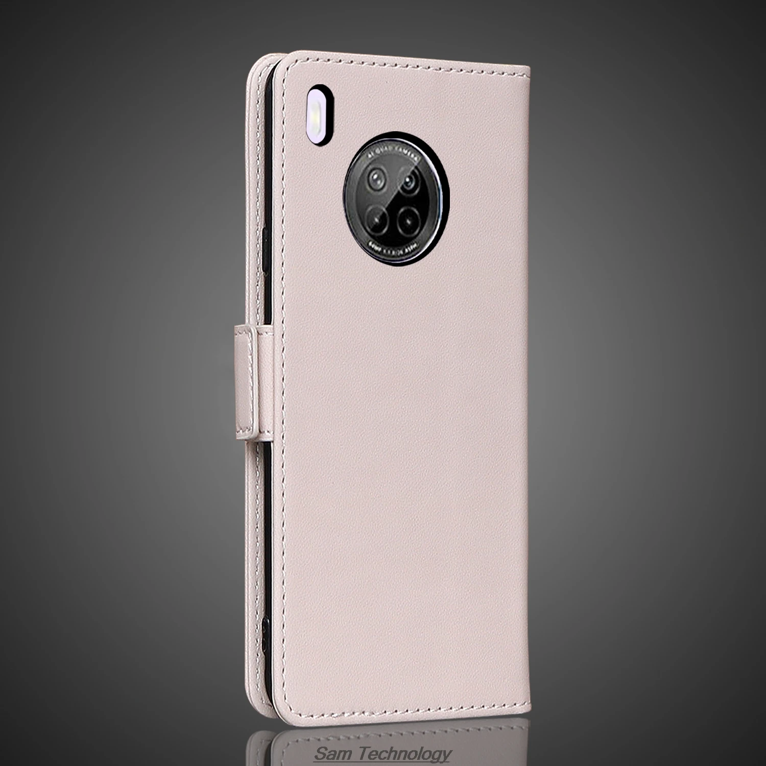 حافظة جلدية بإبزيم مغناطيسي لهاتف هواوي Y9A محفظة RFID غطاء قلاب نسائي بسيط كابا Fundas Coque #4