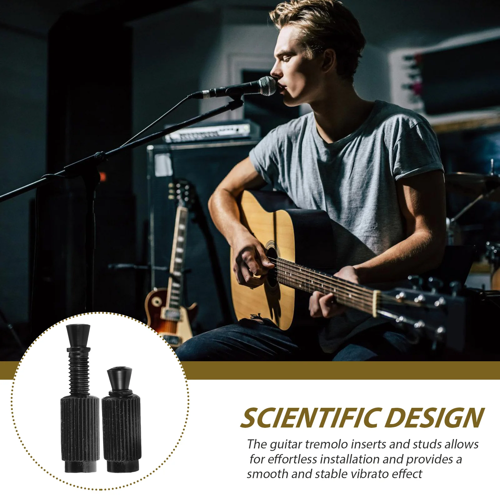 

2pcs Electric Bridge Inserts Studs Electric Guitar Bridge Inserts Tremolo System Mounting Hardware Accessories Guitar Parts