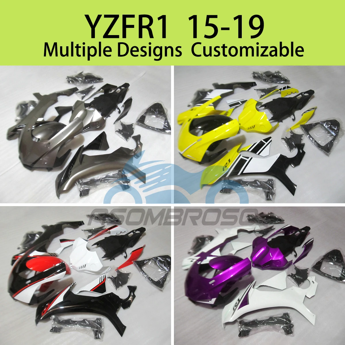 

For YAMAHA YZF R1 2015 2016 2017 2018 2019 Motorcycle Fairings YZFR1 15 16 17 18 19 ABS Injection Fairing Kit