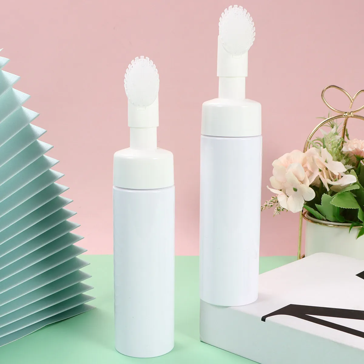 

2pcs Sub Bottle 200Ml Portable Empty Bottles For Travel Lightweight Plastic Container Face Cleanser Lotion Cream