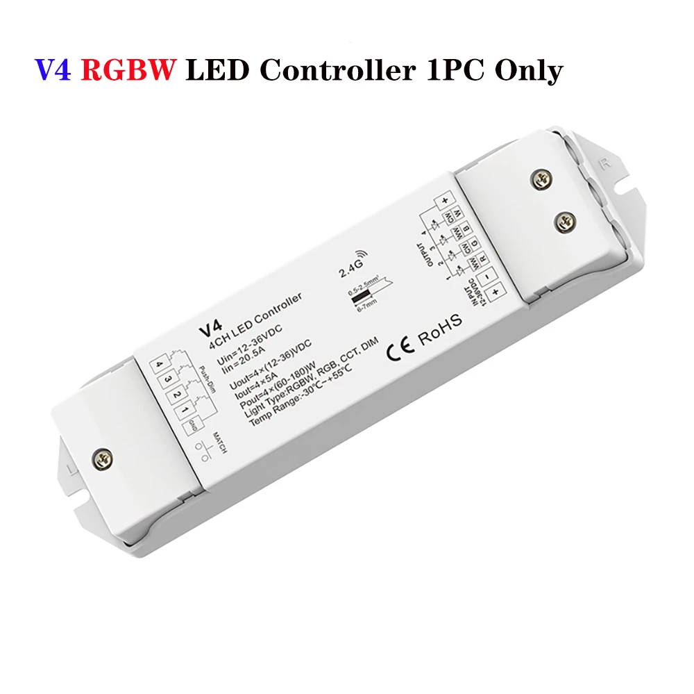 Skydance 1CH 3CH 4CH 5CH LED Controller DC12V-24V Single Color CCT RGB RGBW RGBWW 2.4G RF Controller