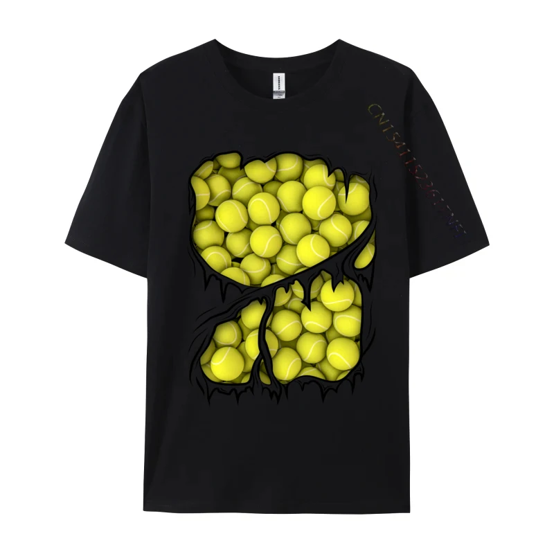 

Tennis Player Balls Inside Athlete Halloween Costume Design Party T-Shirt New Coming Fall Tops Tees Cotton Men's Simple Style