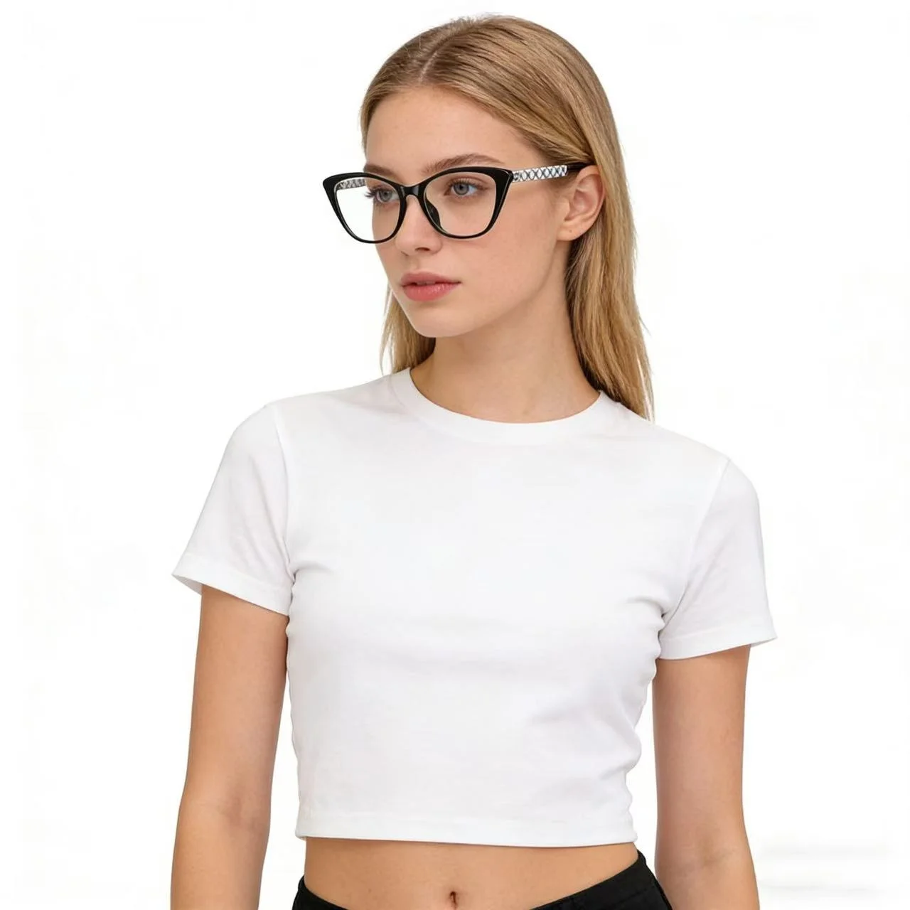 

Cat Eye Myopia Glasses Woman Spring Hinge TR90 Reading Glasses With Diopters 0 -0.5 -0.75 To -6.0