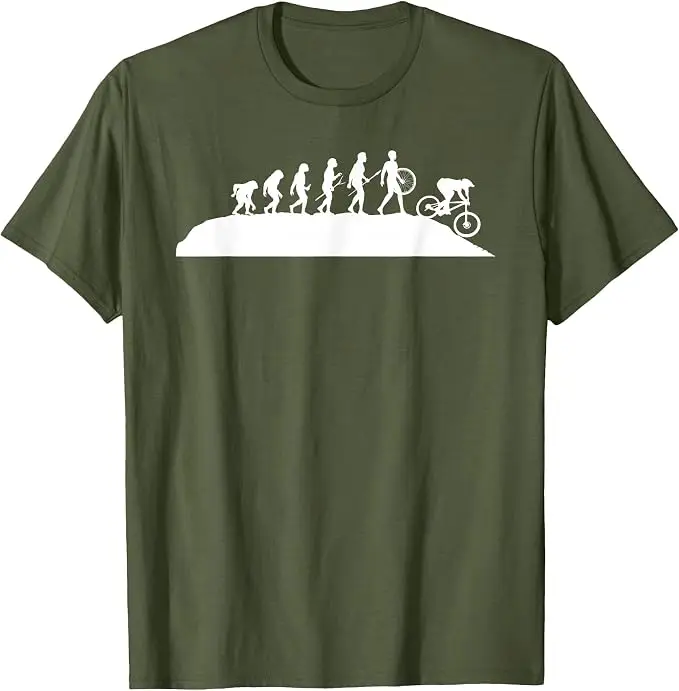 Downhill Evolution - Downhill-Fahrer Mountainbike-Fahrer MTB T-Shirt Y2k Trail-Biking Outdoor-Kleidung Humor MTB Radfahrer Cooles T-Shirt – Detail 7